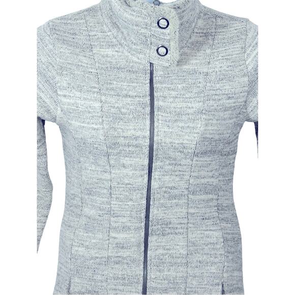 Kuhl Alaska Long Zip Front Sweater Jacket Heather Gray Black Marbled Size Small - Picture 5 of 16